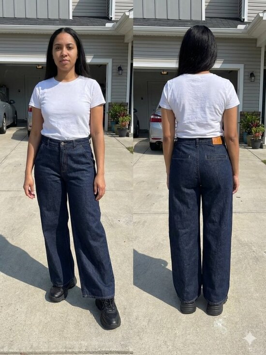 Robert Rodriguez Denim - Robert Rodriguez NWT Dark Rinse Trouser Jeans Wide Leg Denim Size 4 27 Blue